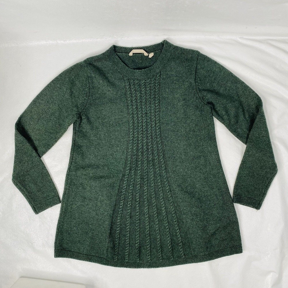 Soft Surroundings Sz M Sydney Green Tunic Sweater